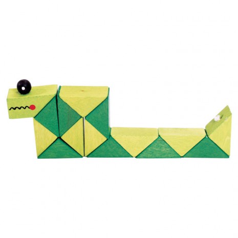Dřevěný skladací had - Krokodýl