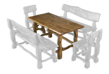 Zahradní stůl z olšového dřeva, lakovaný 150x75x75cm