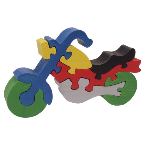 Dřevěné puzzle - Motorka
