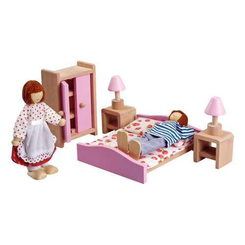 Dřevěný nábytek pro panenky - Ložnice