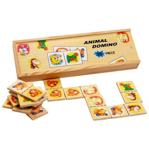 Dřevěné domino - Zvířátka ze ZOO
