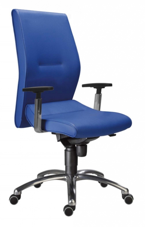 Kancelářská židle 1820 LEI  - Koženka tm.modrá
