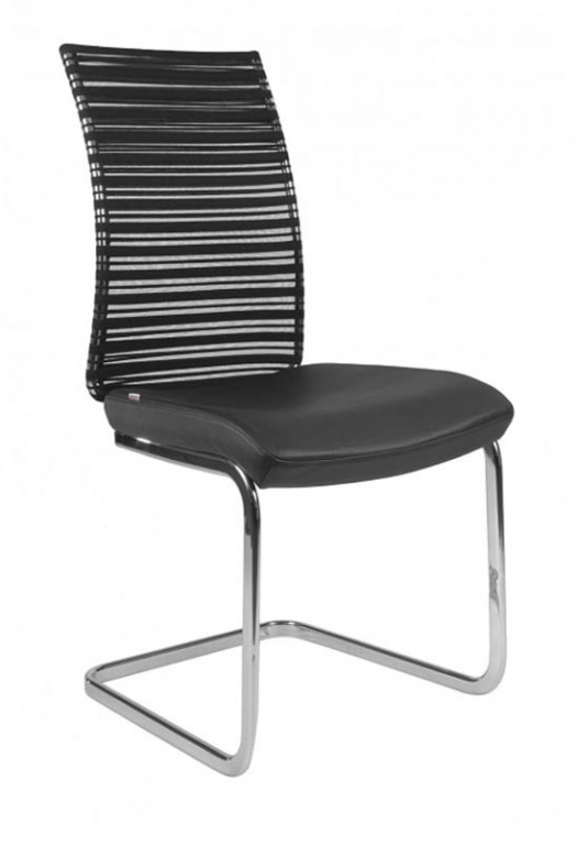 Konferenční židle 1975/S Marilyn  - Koženka tm.šedá