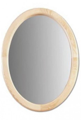 Zrcadlo oválné 58x78cm - Borovice