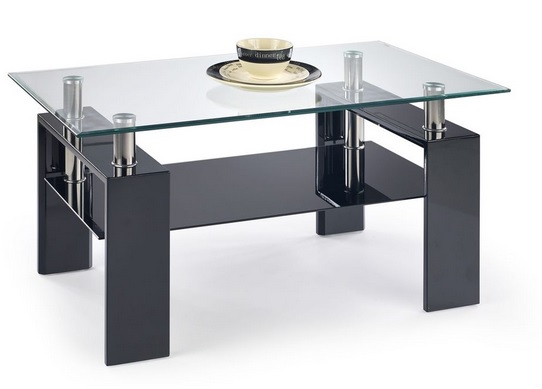 Konferenční stolek Diana H 110x60x55cm - Černá