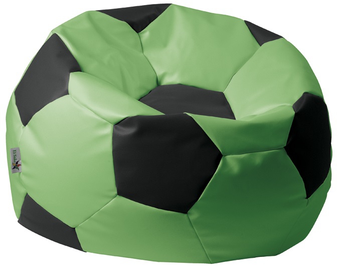 Sedací pytel - Euroball medium 65x65x45cm - Koženka zelená/černá