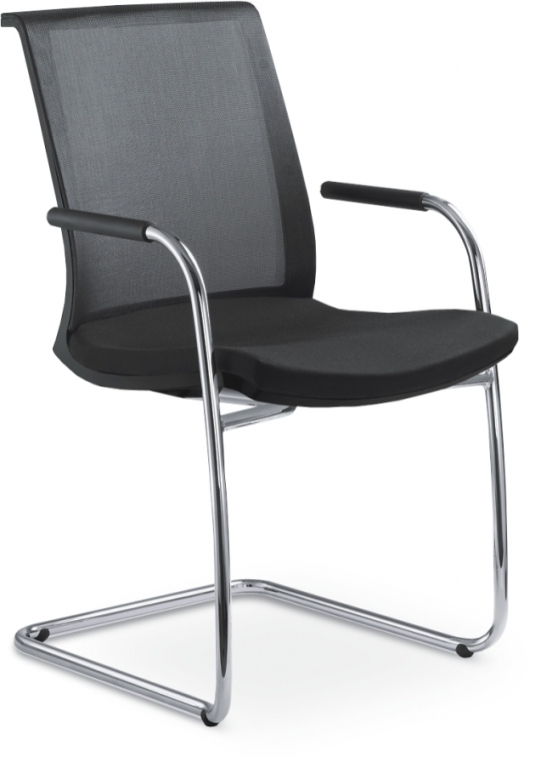 Konferenční židle  Storm 203-KZ-N4  - koženka bílá