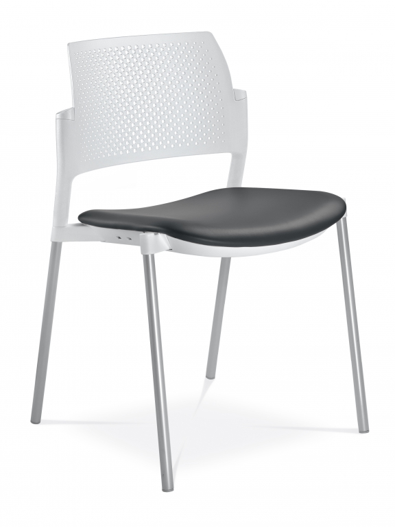 Konferenční židle  Dream+ 100-WH-N4  - koženka bílá