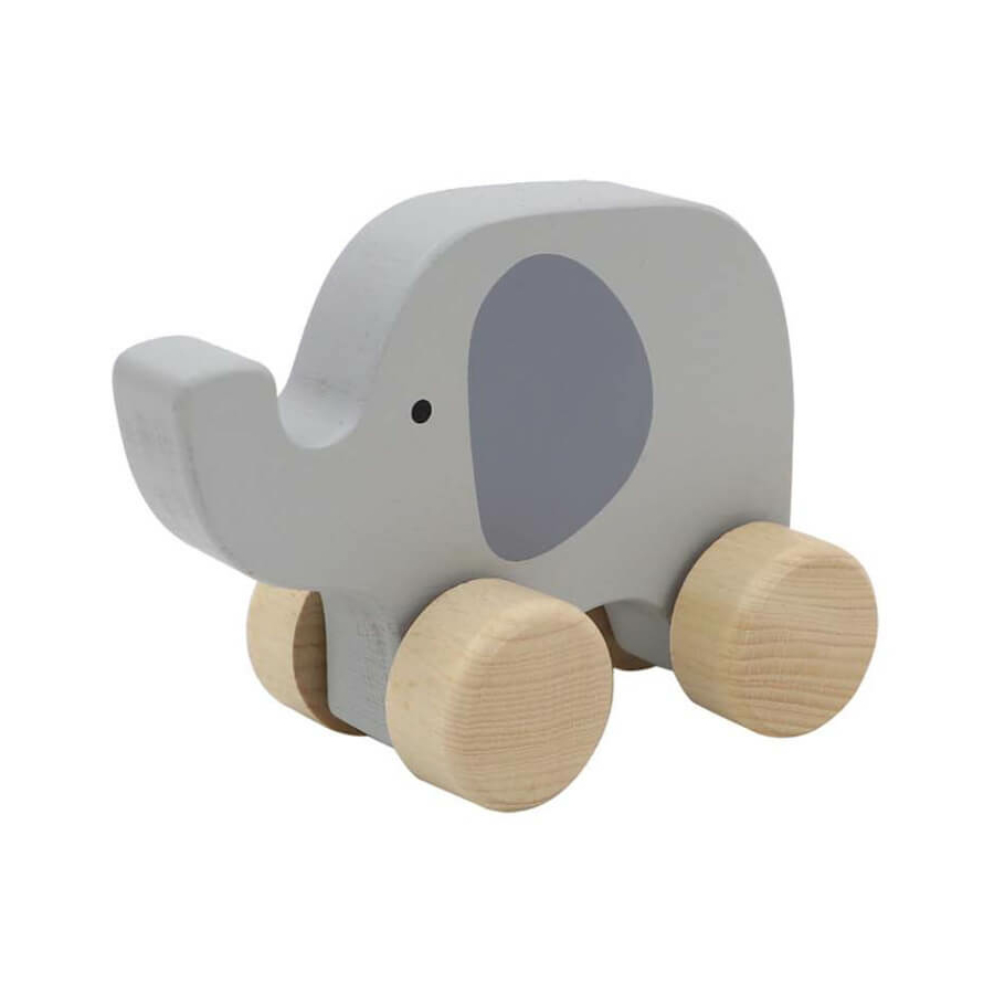 Dřevěný slon na kolečkách