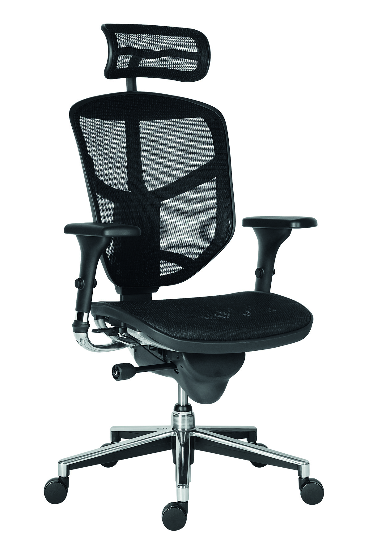 Kancelářská židle - Enjoy  - Opěrka + sedák černá síťovina