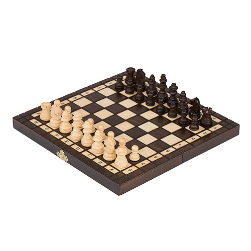 Šachy dřevěné z bukového dřeva 28x28cm - POSLEDNÍ KUS
