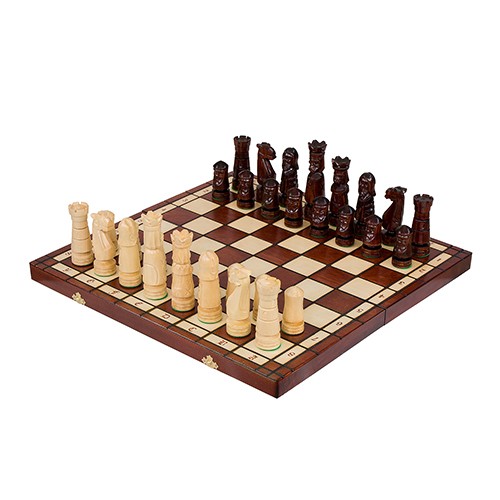 Šachy dřevěné z bukového dřeva 50x50cm