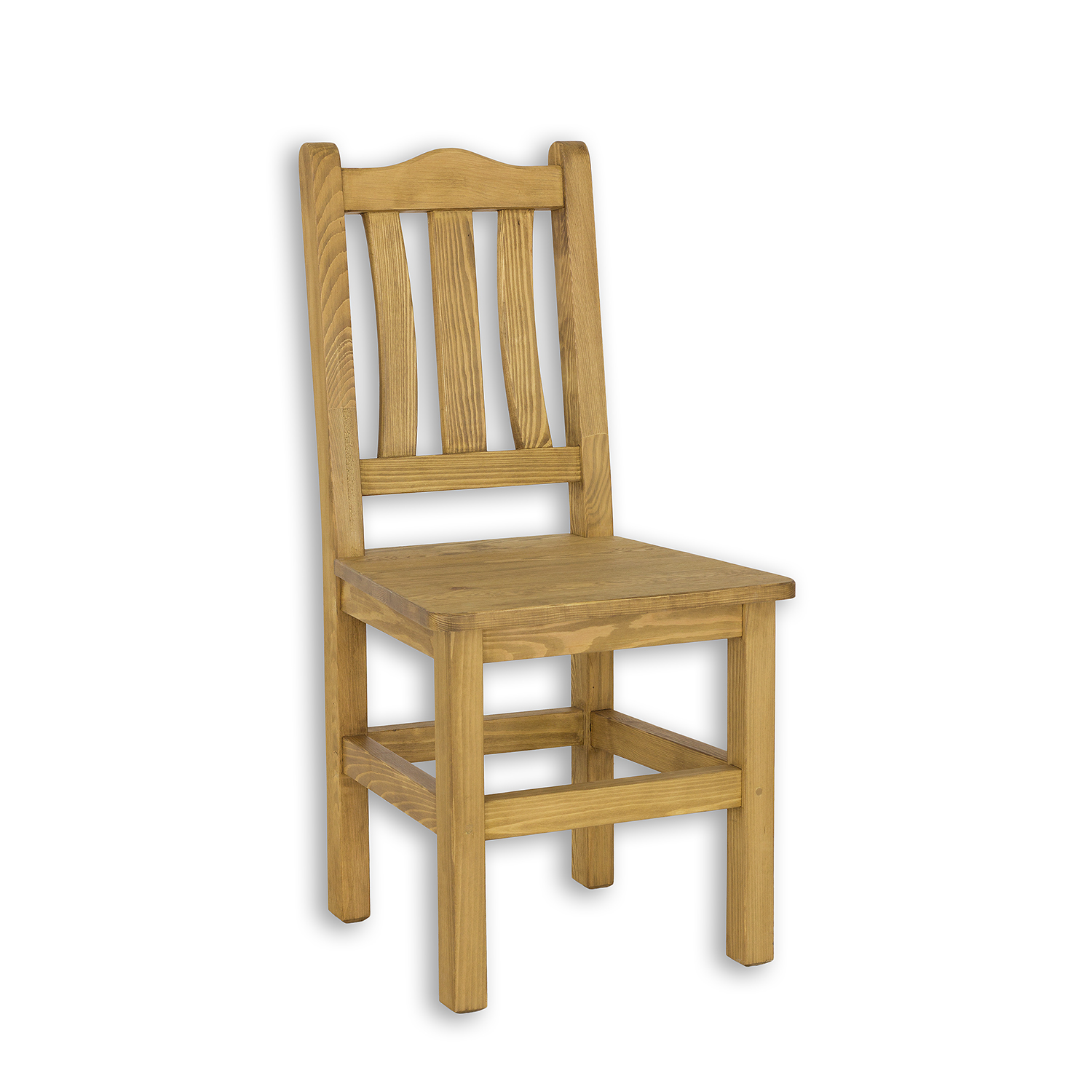 Židle z masivní borovice - 46x96x51cm - Rustikal