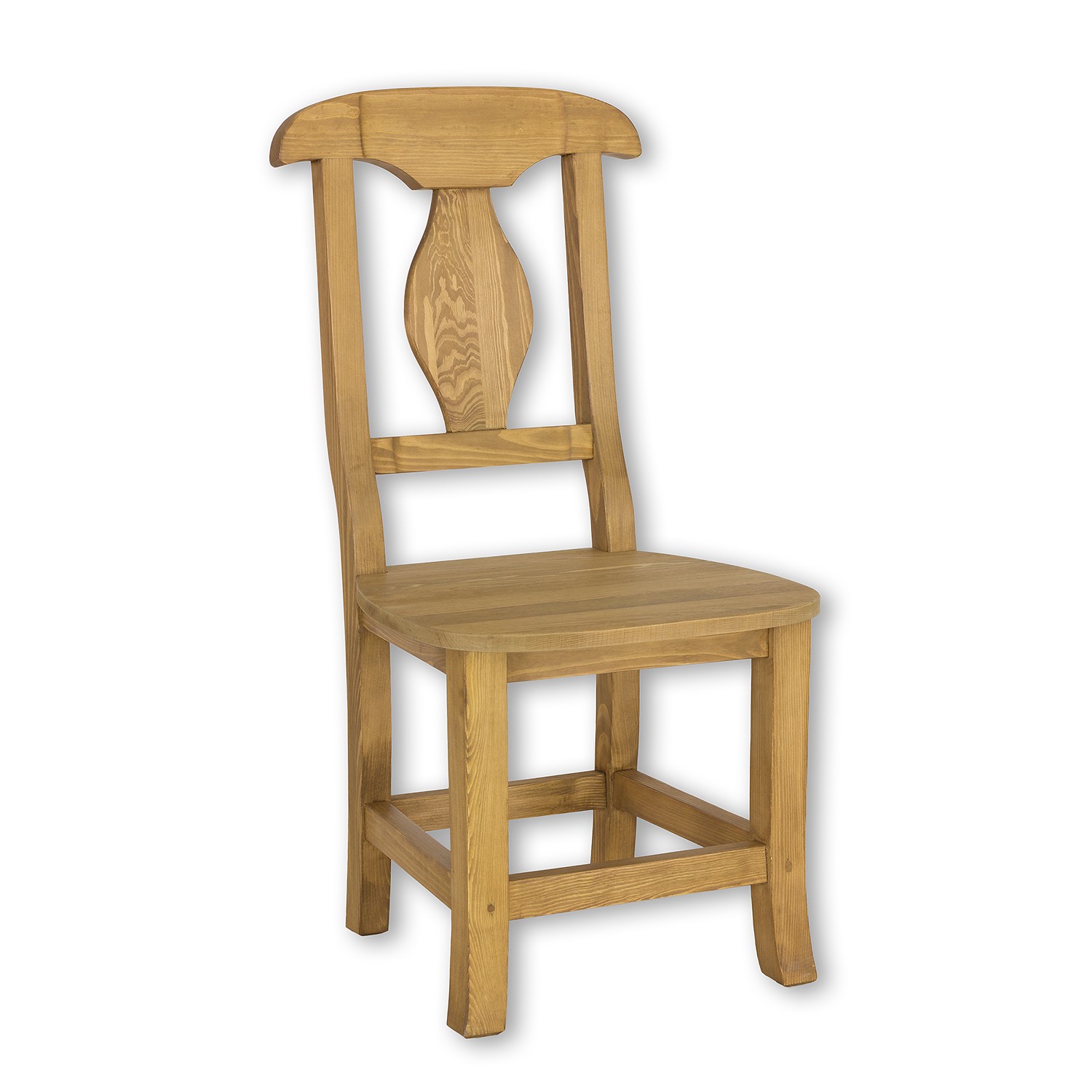 Židle z masivní borovice - 49x105x56cm - Rustikal