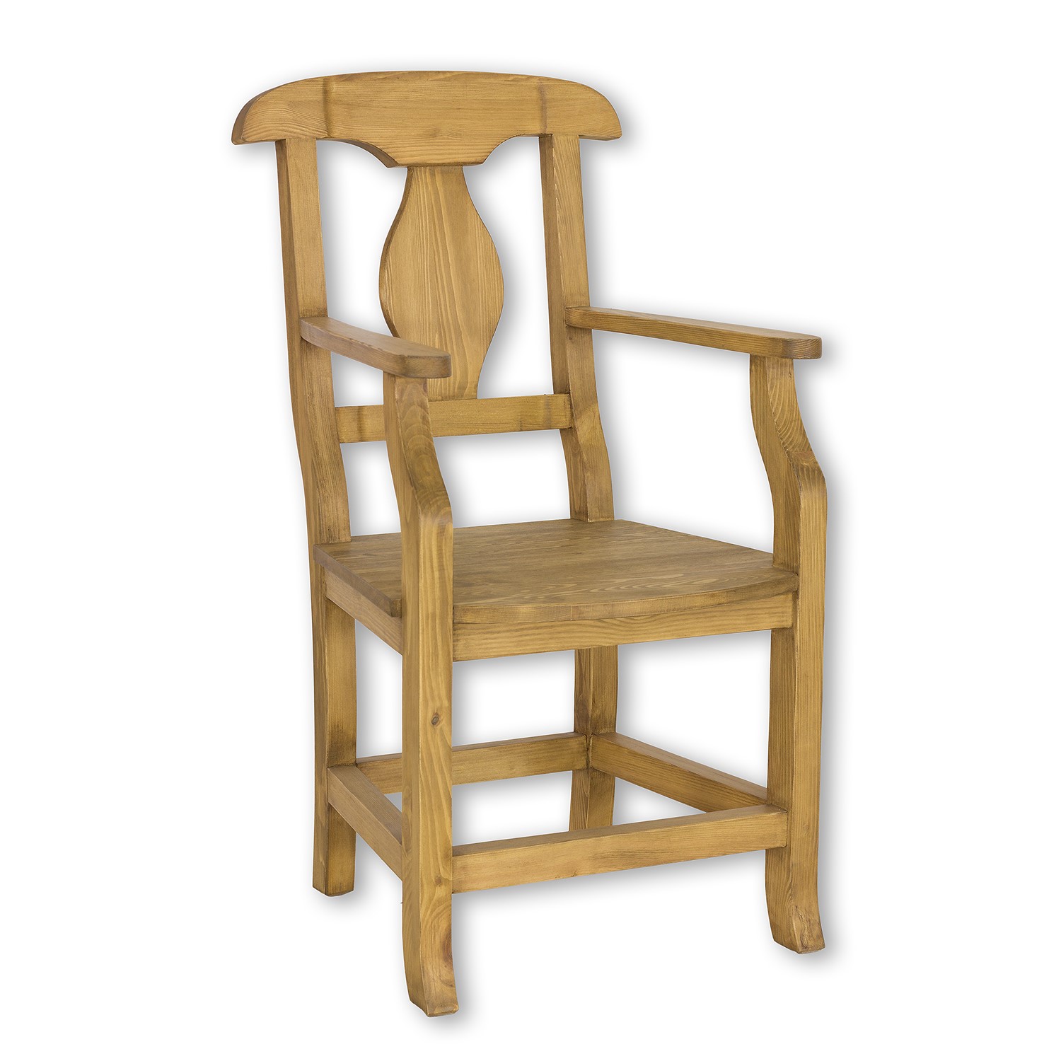 Židle z masivní borovice - 56x105x58cm - Rustikal