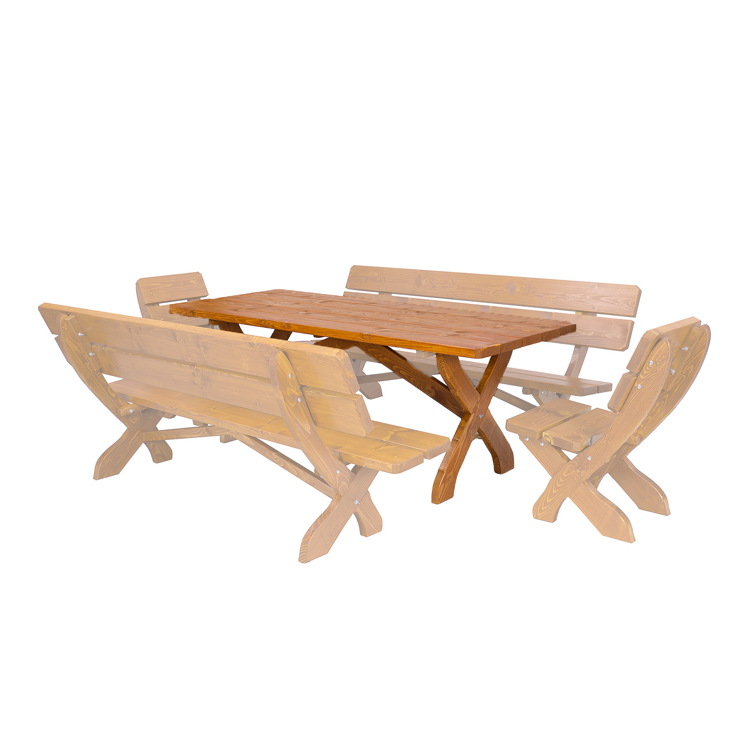MARIO - zahradní stůl z masivního smrkového dřeva 200x90x72cm - Dub