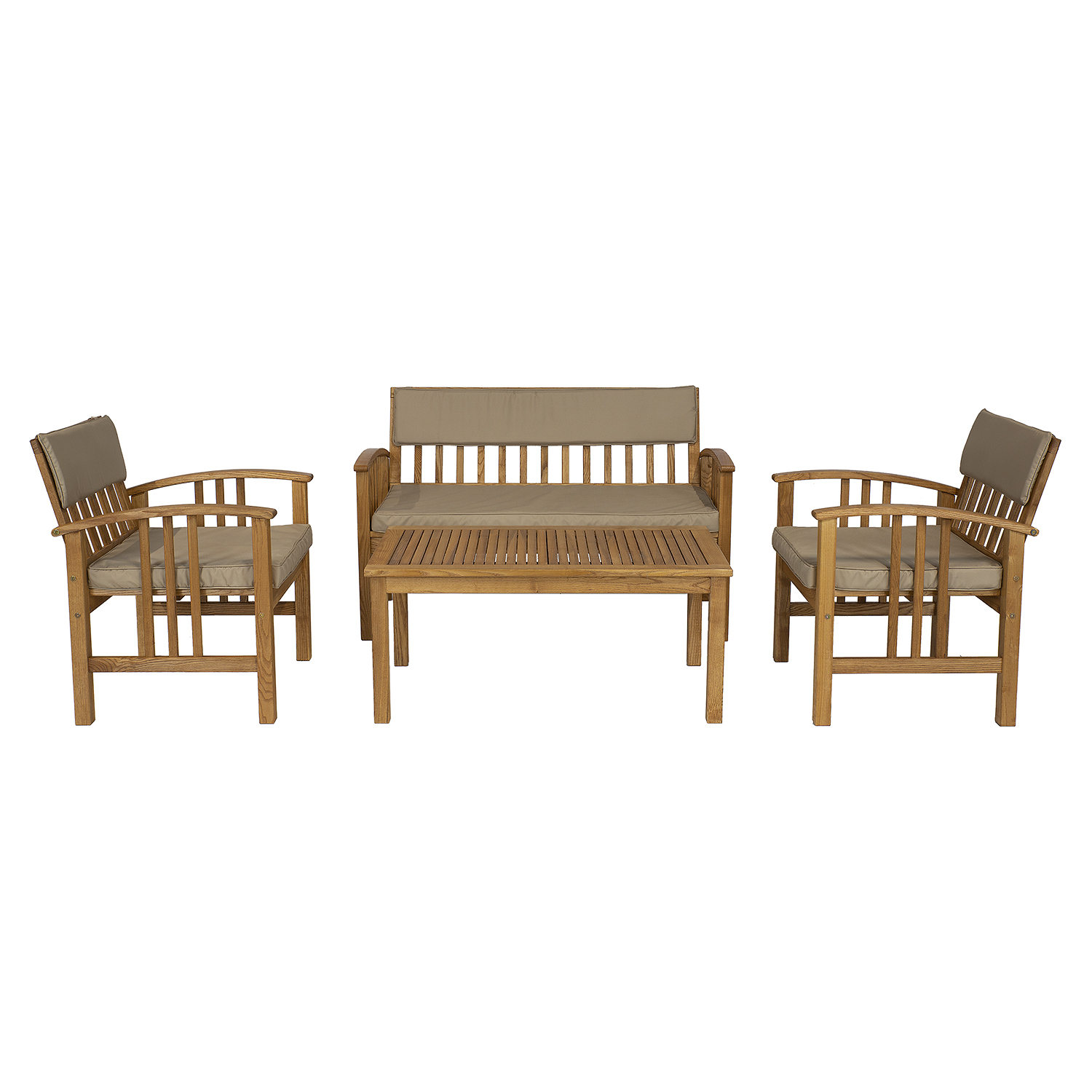 Zahradní set nábytku, stůl+lavice+2x židle Dub