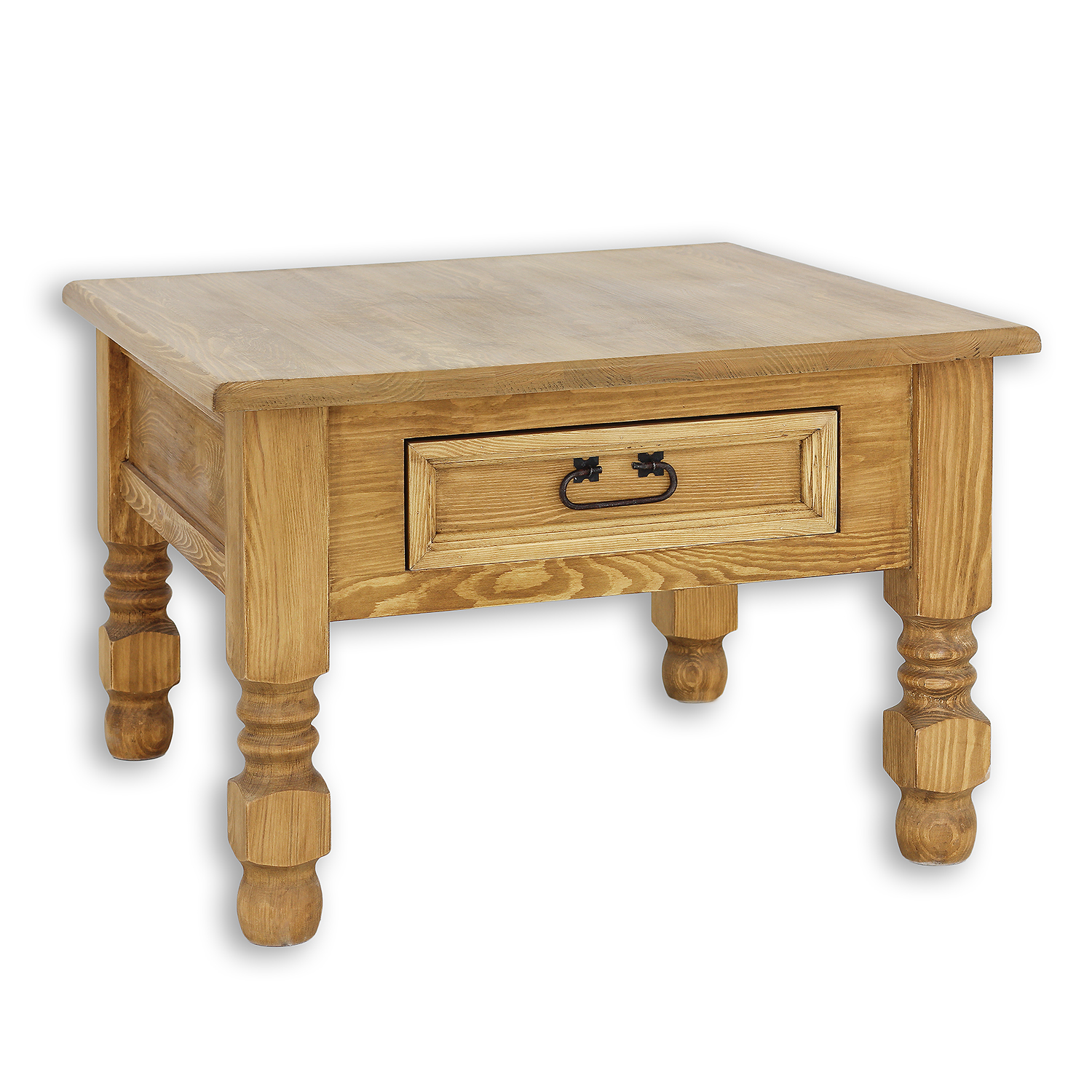 Konferenční stolek z masivní borovice, 75x52x75 - Rustikal 