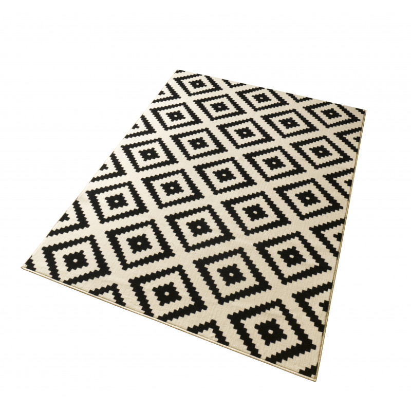 Kusový koberec Hamla 80x150cm - Černobílá