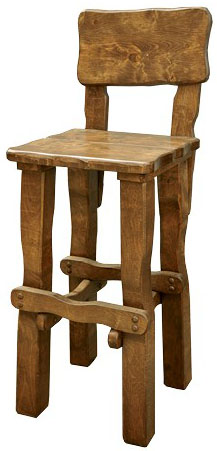 Zahradní židle z masivního olšového dřeva, lakovaná 45x54x125cm - Brunat