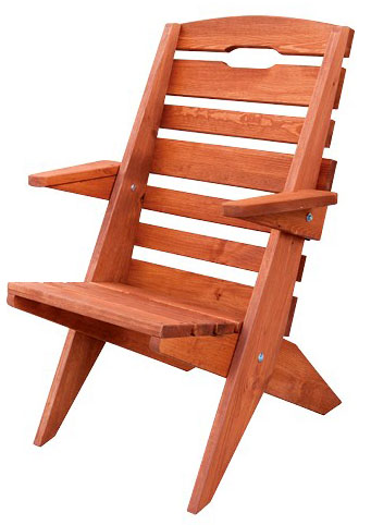 TOM - zahradní židle z masivního smrkového dřeva 50x60x80cm - Dub