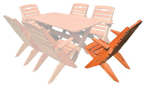 Zahradní židle z masivního smrkového dřeva 50x60x80cm