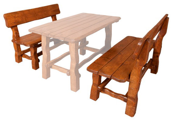 MAX - zahradní lavice z olšového dřeva, lakovaná 120x54x86cm - Brunat