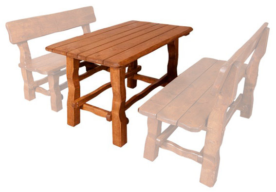 MAX - zahradní stůl z olšového dřeva, lakovaný 120x75x75cm - Brunat