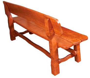 Zahradní lavice z olšového dřeva, lakovaná 200x54x86cm - Brunat