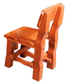 Zahradní židle z olšového dřeva, lakovaná 45x54x86cm - Brunat
