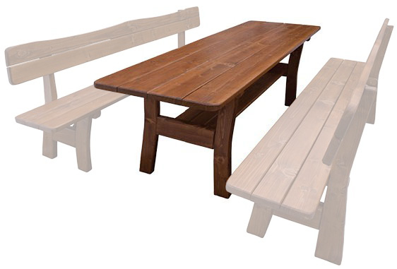 Zahradní stůl ze smrkového dřeva, lakovaný 180x81x80cm