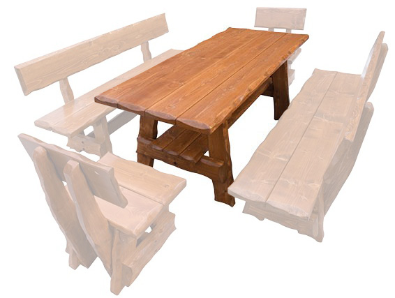 Zahradní stůl ze smrkového dřeva, lakovaný 180x80x83cm